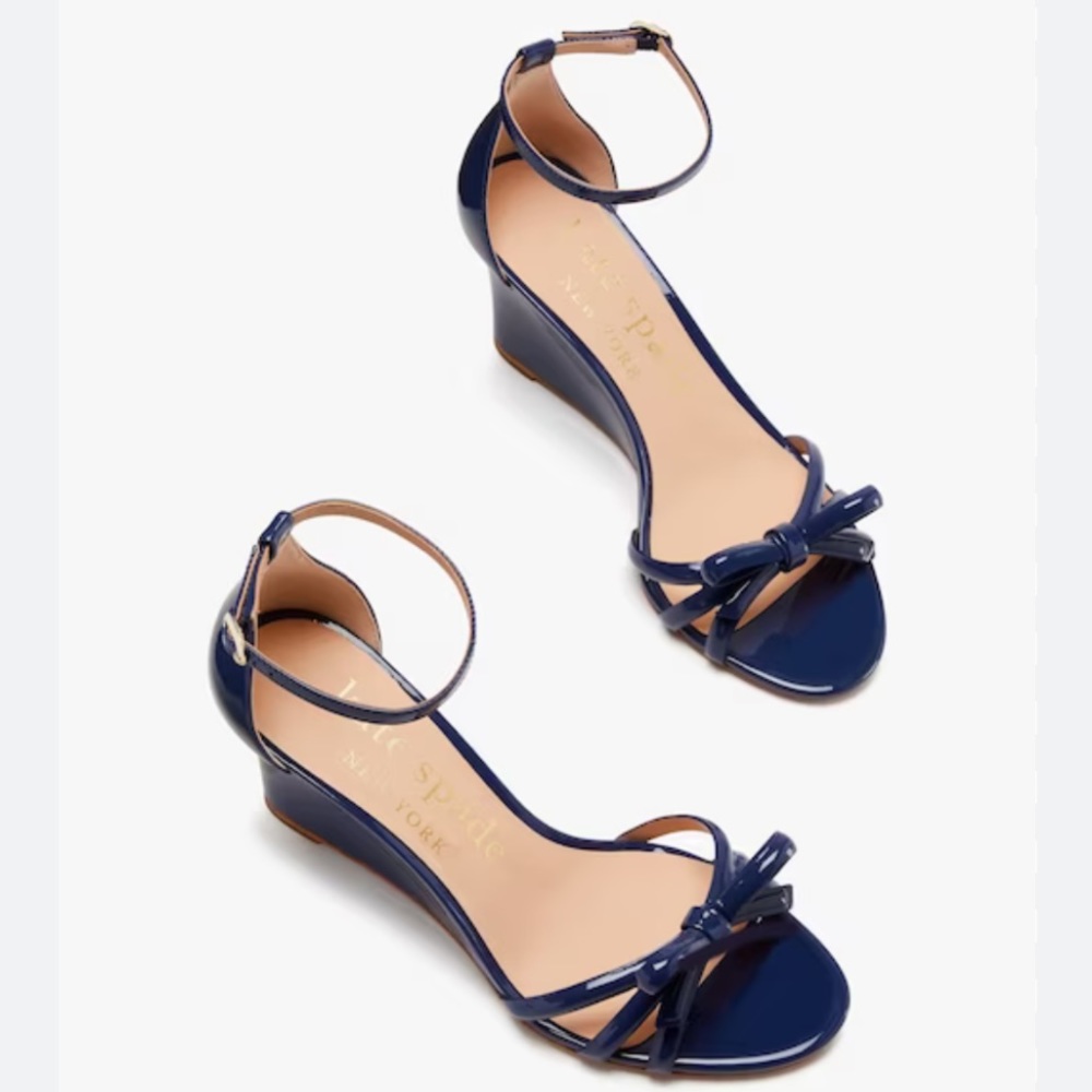 NWOB Kate Spade Flamenco Wedge Sandals, 9.5 - Picture 3 of 17